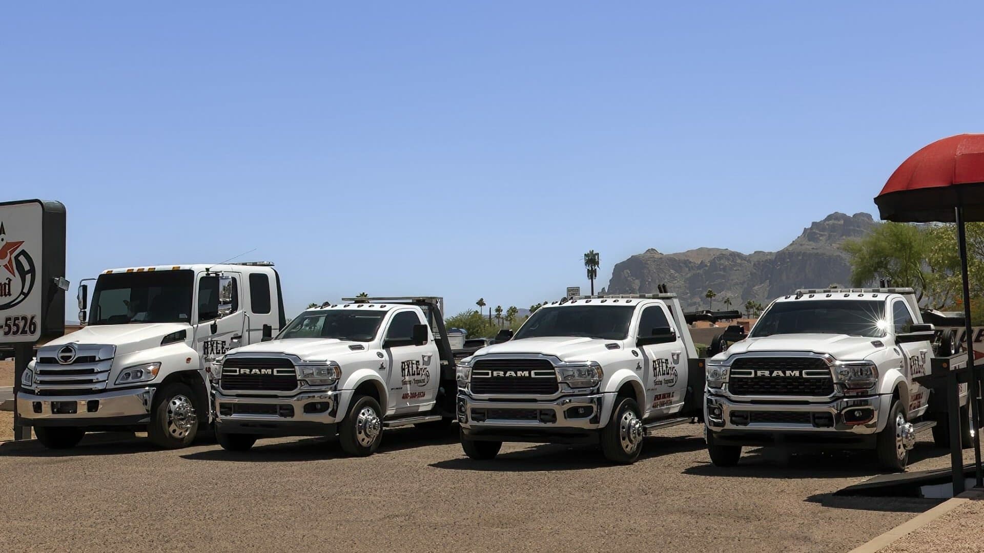 Axle Towing fleet of tow trucks