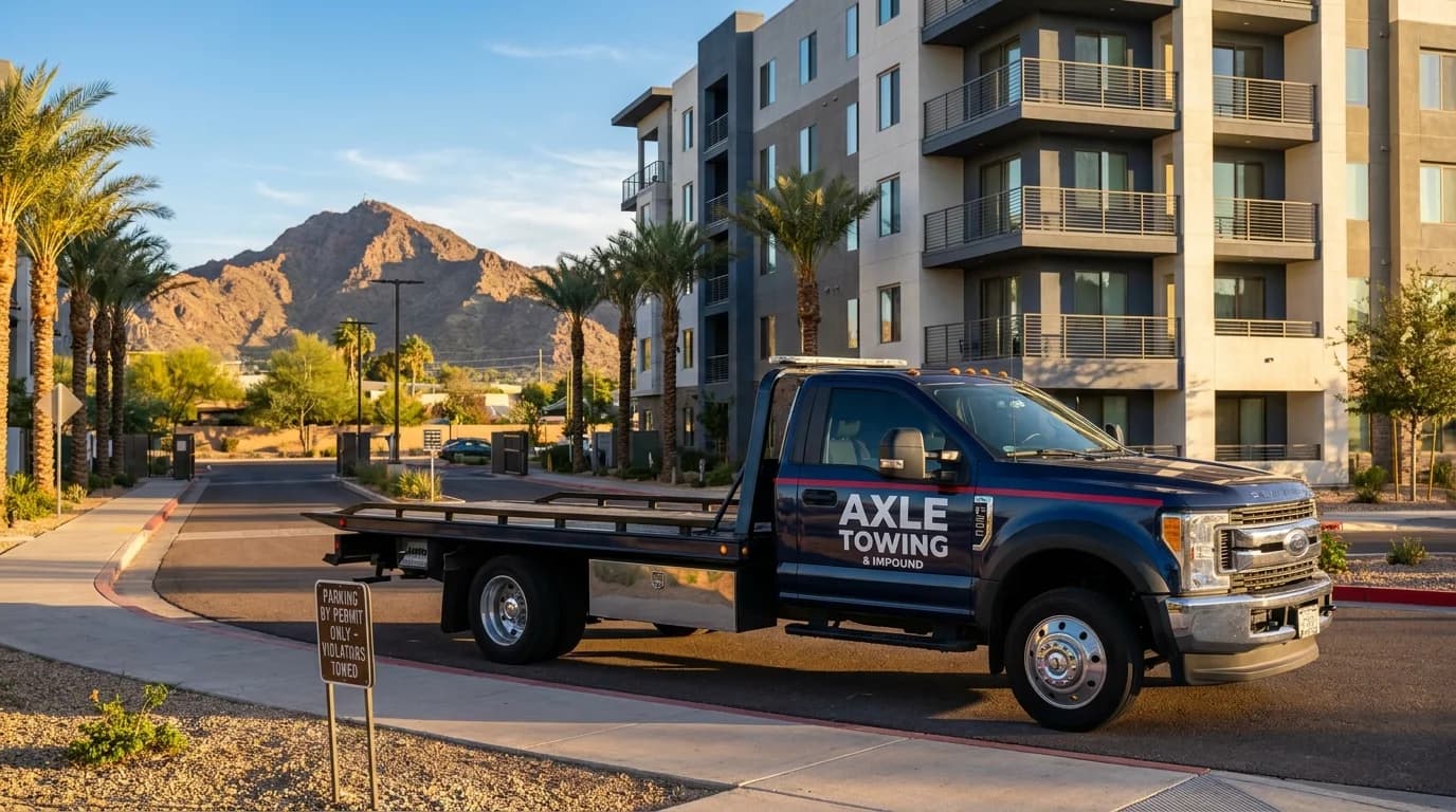 Apartment parking enforcement in Phoenix AZ - Axle Towing professional service