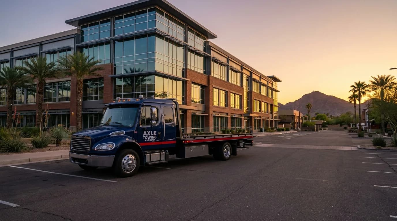 Commercial property towing in Phoenix AZ - Axle Towing retail and office enforcement