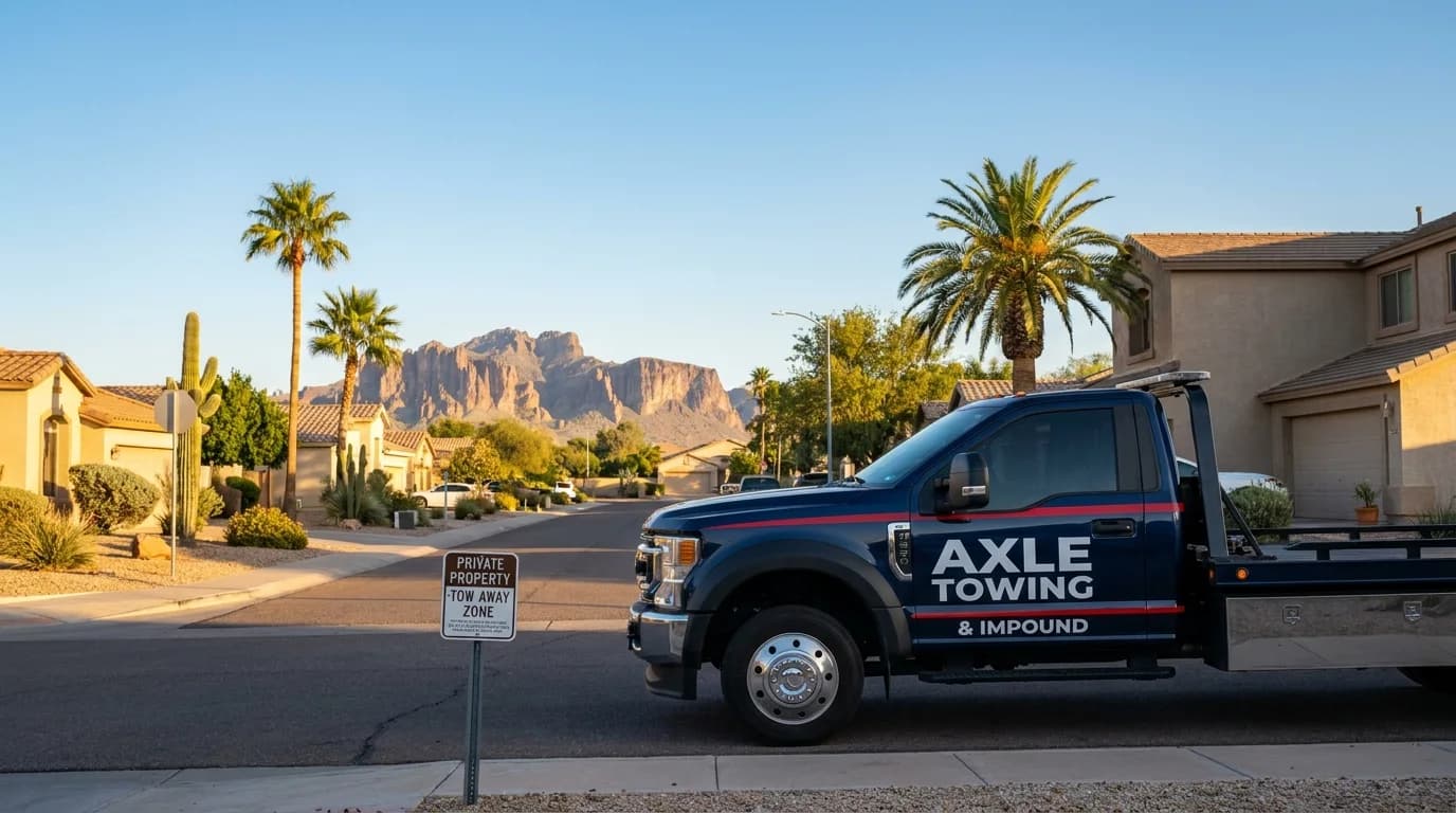 Parking enforcement across the East Valley of metro Phoenix - Axle Towing